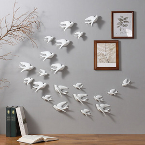 Décoration murale en céramique de Style nordique Décoration murale 3D Oiseaux pour décoration intérieure moderne - Product Image 6