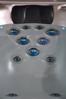 Baignoire de massage tourbillon moderne au design moderne avec lumière LED Prix d'usine pour spa à domicile ou bain chaud extérieur pour villas
