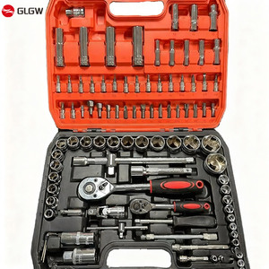 108 Stuks Professionele Koolstofstalen Ratelsleutel 1/2 1/4e-type Korte Socket Hex Socket Bits Met Phillips Set Mechanic Toolkit - Product Image 3