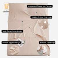 Drap de voyage simple et double léger doublure de sac de couchage sac de couchage doux ultraléger pour adultes sacs d'hôtel et de voyage