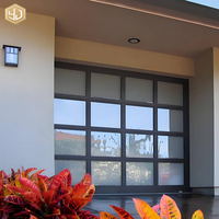Porte de garage en aluminium de style moderne, simple, avec volet roulant en verre, pour villa, étanche, finition usine, vente en gros