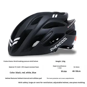 Casque de sécurité pour hommes et femmes, vélo de montagne, vélo de <span class=keywords><strong>route</strong></span>, vélo pliant, patinage, protection supérieure de la tête, matériau EPS+PC - Product Image 6