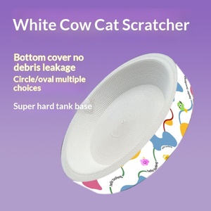 大きなボウル型の段ボール製猫用爪とぎボード、爪研ぎ機能付き、傷つきにくい漫画柄の猫用おもちゃ - Product Image 2