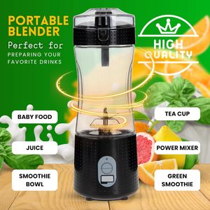 Sıcak Satış 380ml Kablosuz El <span class=keywords><strong>Blender</strong></span>ı, Pil ve USB Güç Kaynağıyla Araba, Otel Kullanımı İçin Taşınabilir, Buz Kırma Özellikli, Şarj Edilebilir İçecek Kapağı - Product Image 4