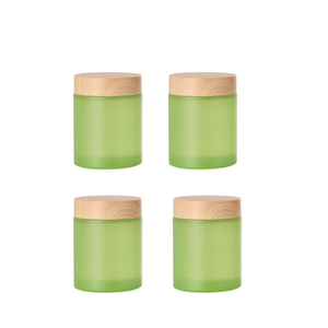 Frascos de Vidrio Vacíos Personalizados con Tapa de Plástico para Crema para la Piel y Crema para Ojos, Acabado Esmerilado, Opciones de Color Personalizadas, Envases Cosméticos - Product Image 1