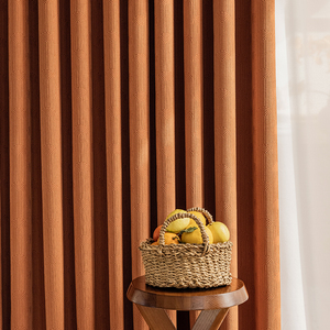Nhà Máy Bán buôn Rèm Vải Jacquard màn bị cháy màu cam rèm cửa sổ vải ở dạng cuộn - Product Image 2