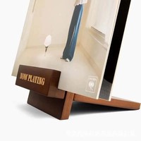 Auf Lager: Vinyl-Schallplattenständer aus Holz – Einfacher Vinyl-Plattenhalter und Präsentationsständer für Schallplatten