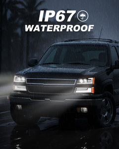 Pour <span class=keywords><strong>Chevrolet</strong></span> <span class=keywords><strong>Silverado</strong></span> 03-06, accessoires Chevy, pare-chocs avant, ensemble de phares, phares à LED avec feux de jour/clignotants - Product Image 6