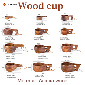 Taza Navideña de Madera Hecha a Mano, Taza Finlandesa Kuksa, Taza de Madera para Leche, Té y Café, con Tazas Personalizadas, Regalo Artesanal de Madera de Acacia - Product Image 6