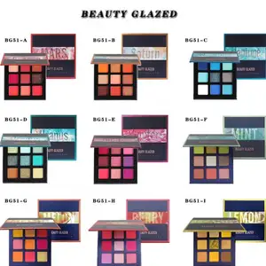 Beauty Glazed 9 colour Makeup Eyeshadow Palette pennelli per trucco Palette per trucco Pigmented Eye Shadow Palette maquillage