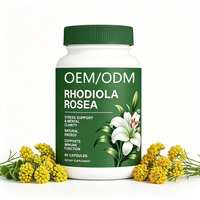 Capsules d'extrait de Rhodiola Rosea en marque blanche OEM/ODM – Complément alimentaire de qualité alimentaire à base de plantes et de vitamines
