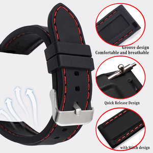 Cinturino in Silicone resistente per <span class=keywords><strong>Samsung</strong></span> <span class=keywords><strong>S3</strong></span> 16/18/20/22/24mm cinturino classico alla moda - Product Image 6