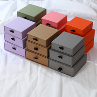 Boîte de rangement pour bijoux en papier kraft avec logo personnalisé, emballage pour bijoux, collier, bague, boucles d'oreilles, boîte de présentation, coffret cadeau, Caixas Para Joias