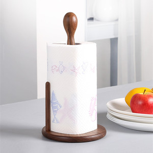 Wooden Standing <b>Kitchen</b> <b>Paper</b> Towel Holder Nordic Style Freestanding <b>Paper</b> Roll Stand For <b>Kitchen</b> Storage - Product Image 2