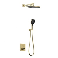 Robinets et ensembles de douche de bain de douche à main en laiton à poignée unique rectangulaire avec un design efficace