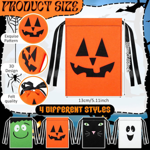 Bolsas de dulces con cordón para Halloween, ligeras, plegables, portátiles, reutilizables, bolsa de regalos para fiestas de truco o trato, regalo festivo - Product Image 2