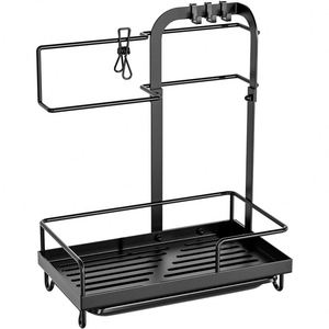 Lonin Over Faucet Fregadero de cocina Caddy Dish Dispensador de jabón con soporte de esponja - Product Image 4