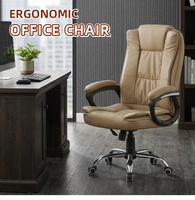 Silla de Oficina Ejecutiva con Respaldo Alto, Ergonómica, Giratoria, Ajustable, Silla de Escritorio para Gerentes con Reposabrazos