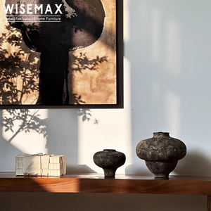 WISEMAX FURNITURE Décoration <span class=keywords><strong>de</strong></span> chambre nordique vases à fleurs en <span class=keywords><strong>poterie</strong></span> faits à la main accessoires <span class=keywords><strong>de</strong></span> table en céramique moderne vase pour la décoration intérieure - Product Image 2
