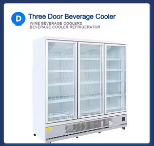Commercial Upright Dual-Door Single-Temperature Freezer Supermarket Display Beverage <b>Cooler</b> Chiller Beer Drink - Product Image 4