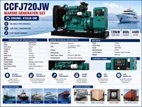 Grupo Electrógeno Marino SCDC CCFJ720JW 720kW 1181A 60Hz 1800rpm, Generador Diésel CUM CUMS KTA38-DM para Embarcaciones de Apoyo en Alta Mar