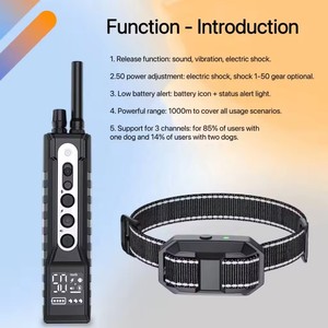 Collier <span class=keywords><strong>anti</strong></span>-<span class=keywords><strong>aboiement</strong></span> de chien de haute qualité personnalisé en gros étanche à l'eau avec collier de dressage de chien électrique à distance arrêt d'<span class=keywords><strong>aboiement</strong></span> 1000m - Product Image 3