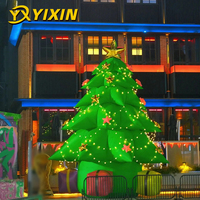 Arbre de Noël gonflable géant lumineux pour extérieur, personnalisé, résistant à l'eau, avec souffleur d'air