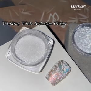 2026 New Arrivals Wedding White Reflective Glitter Nail Art Decorative Shimmer Diamond Glitter - Product Image 5