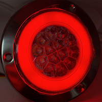 Feu arrière LED rond 4 pouces 14 LED 12V 24V 10-30V, feu stop, clignotant et feu de position pour remorque, camion, fourgonnette, poids lourd