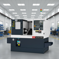 Mesin Bubut CNC Horizontal Miring Otomatis Desain Insinyur Taiwan, Spindle Tunggal, Pemintalan Logam, Akurasi Tinggi