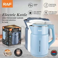 Bouilloire électrique RAF R.7429, capacité 2,0 L, chauffe-eau rapide 1500 W, avec rotation à 360° °   Base rotative