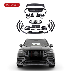 Accessoires automobiles, kit carrosserie en fibre de carbone style B pour Mercedes Benz <span class=keywords><strong>GLE</strong></span> CLASS W167 GLE63, lèvre avant, diffuseur arrière, spoiler, calandre - Product Image 3