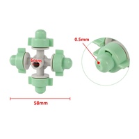 Micro-arroseur à effet de serre Buse de brumisation 4 voies Arroseur de brouillard de jardin Buse de pulvérisation