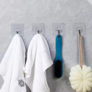 ODM ménage personnalisé fort sans trace prune crochets multifonctionnel Transparent auto-adhésif mariage Design classique salle de bain - Product Image 3