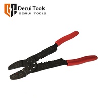 Pince à sertir et à dénuder manuelle multifonction de qualité industrielle Dreame Tools HS-313 en acier à haute teneur en carbone avec mâchoires dentelées métriques