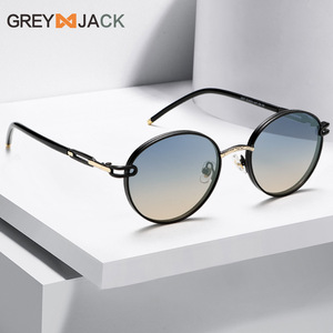 Nouvelles lunettes de soleil rondes pour femmes, monture en métal noir, verres polarisés TAC UV400, type 3, pour la conduite - Product Image 4