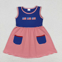 Ropa Infantil para el Día de la Independencia, 4 de Julio, Estampado de Bandera Americana, Conjuntos Casuales de Verano para Bebés, Niñas y Niños