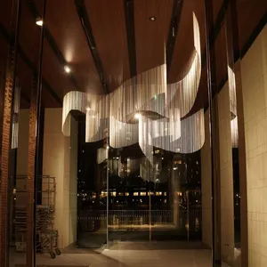 DICKPO özelleştirme otel dekoratif cam tavan lambaları büyük bölüm LED kolye avize ışığı