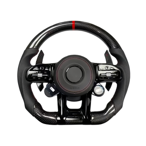 <span class=keywords><strong>Volant</strong></span> en cuir et fibre de carbone pour <span class=keywords><strong>Mercedes</strong></span> W206 W205 W204 W222 W223 W213 W177 W463 pour GT GLS63 GLE63 SL63 Classe S/Classe C - Product Image 6