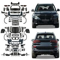 Kit de Conversión de Carrocería con Capó, Guardabarros, Faros Delanteros, Parachoques y Faldones Laterales para BMW X5 E70 2007-2013, Actualización al Estilo M-Tech G05 LCI 2024
