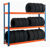 Étagère de stockage de pneus en acier durable, de qualité moyenne, anti-rouille, protection contre la corrosion, revêtement électrostatique en poudre, 500-800 kg/niveau