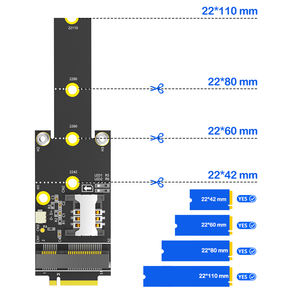 <span class=keywords><strong>M</strong></span>.2 Key-<span class=keywords><strong>M</strong></span> zu Mini PCI-e Adapter mit SIM-Kartensteckplatz (Standard/Micro/Nano) für Laptop & PC Netzwerkerweiterung 10Gbps PCB-Material - Product Image 3