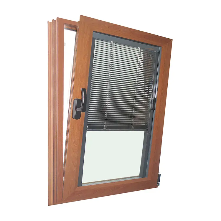 Hurricane Impact Aluminio Thermal Break Triple Glaze Giro E Inclinación Ventana Con Mosquitera