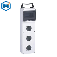 Ip44 32A 2P/3P Meta Power Distribution Box Fiches et prises industrielles Boîte d'alimentation en plastique portable à 3 voies pour prises industrielles
