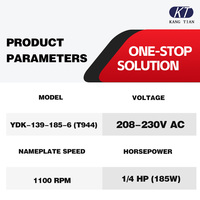Moteur de ventilateur de condenseur de support de remplacement T944 5KCP39EGS070S 1/4 Hp, 1100 RPM, 208-230V GE3905, 5KCP39EGY823S, HC39GE237, 6DLL0