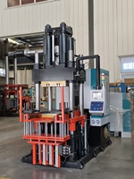 Machine de moulage par injection de caoutchouc verticale hydraulique automatique avec moteur pour la production de joints toriques et de pièces en silicone