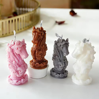 Bougie parfumée Totem Cheval et parfum d'ambiance artisanal en cire de soja, bougies fantaisie pour décorations de fête, mariage, cadeau