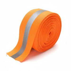 เทปผ้าสะท้อนแสงแบบมองเห็นได้ชัดเจน ขนาด 2 นิ้ว x 5 หลา สีส้ม/เงิน สำหรับเย็บติดเสื้อผ้าเพื่อความปลอดภัย - Product Image 1