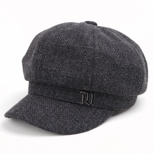 Casquette Newsboy en Laine avec Logo Métallique pour Femme – Chapeau Décontracté Automne Hiver Tendance à Huit Panneaux - Product Image 3