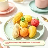 Mainan Squishy Xiaohongshus Viral DIY Bentuk Nanas, Blok Bangunan Penghilang Stres, Kreatif, Dekompresi, Warna Solid, Renyah
